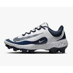 Nike Alpha Huarache Elite 4 Low MCS Navy Baseball Cleats FD6255-107 Men's 10.5